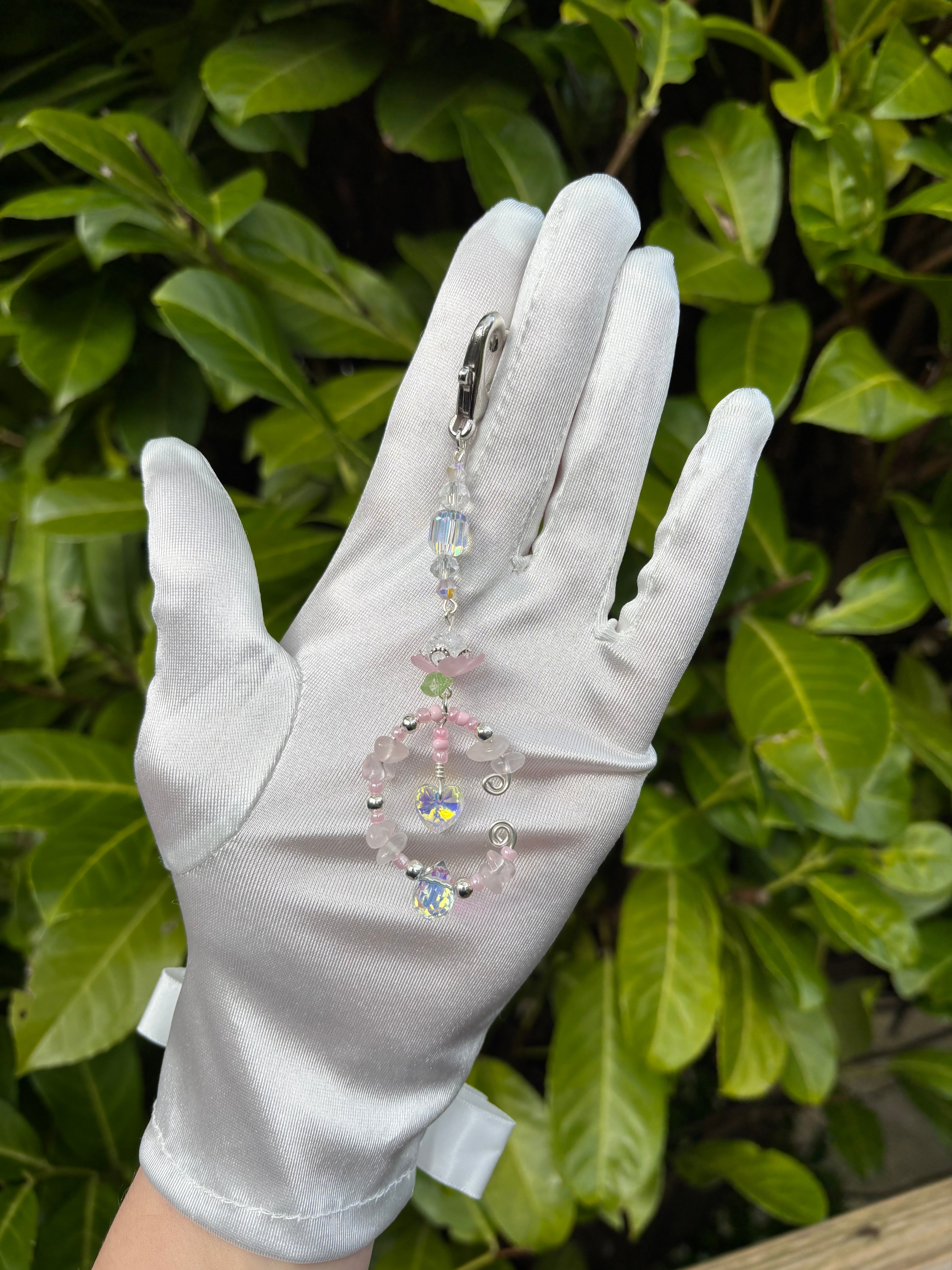 Mini Rose Quartz Suncatcher